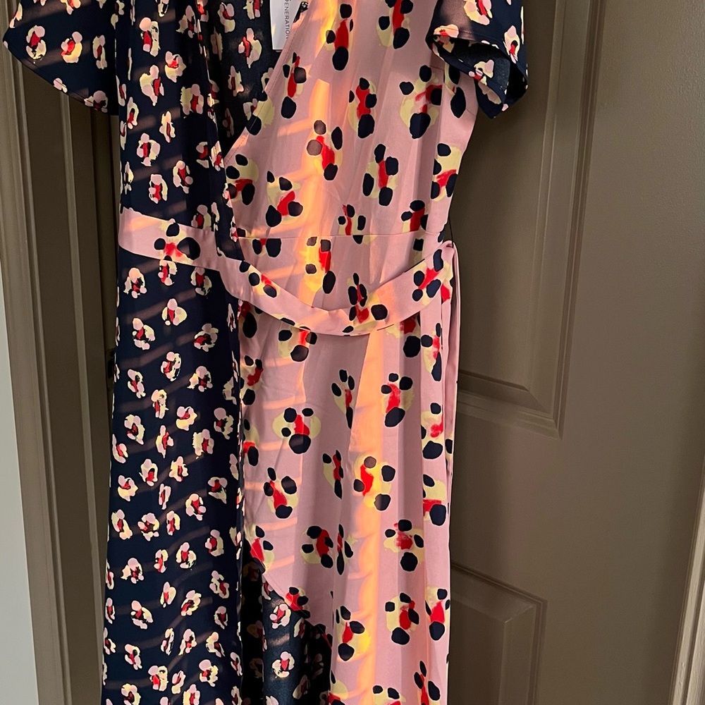 BCBGeneration Multicolor Floral Wrap Dress